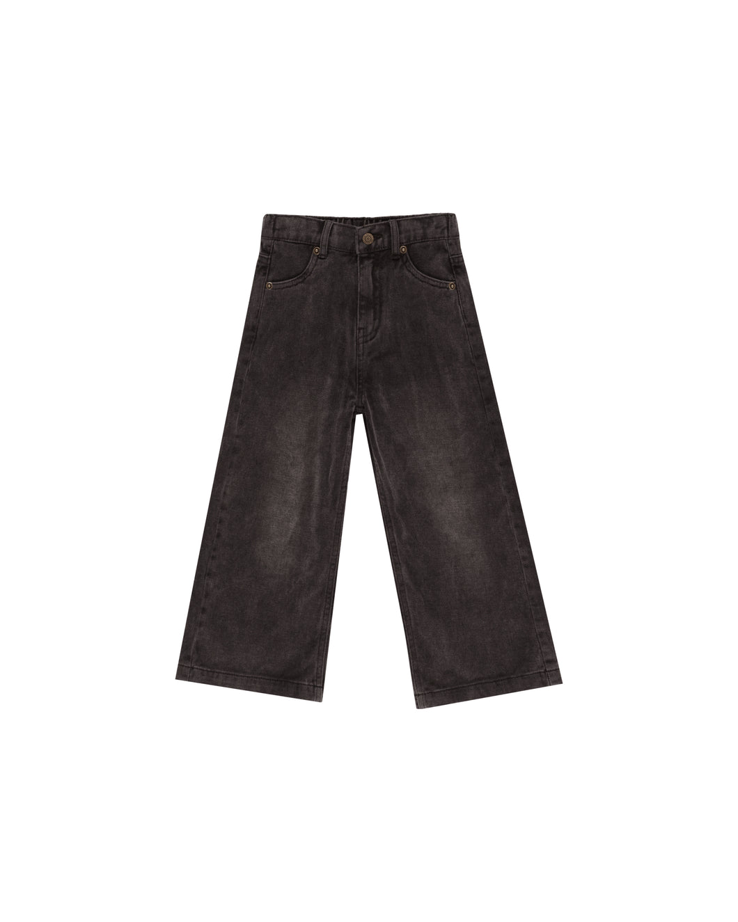 Washed Black Straight Leg Pant