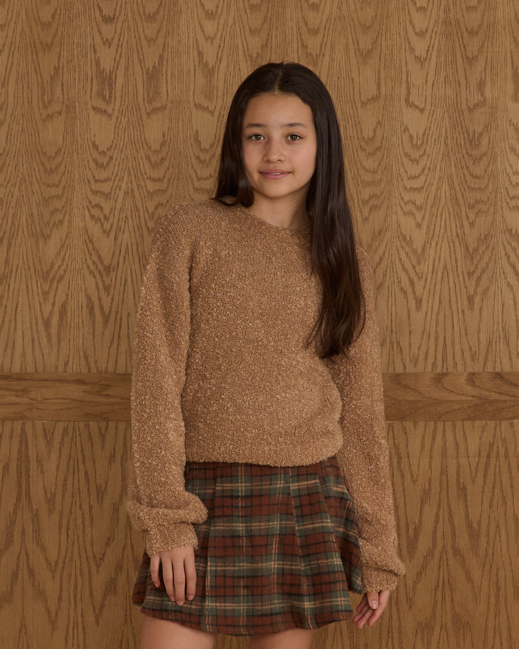 Toffee Boucle Aspen Sweater