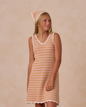Load image into Gallery viewer, Pink Stripe Crochet Tank Mini Dress
