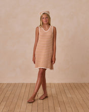 Load image into Gallery viewer, Pink Stripe Crochet Tank Mini Dress
