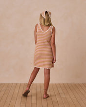 Load image into Gallery viewer, Pink Stripe Crochet Tank Mini Dress
