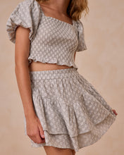 Load image into Gallery viewer, Seafoam Tiered Mini Skirt
