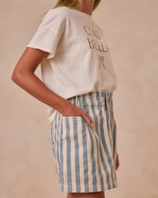 Load image into Gallery viewer, Ocean Stripe Denim Mini Skirt
