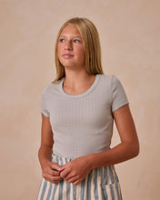 Load image into Gallery viewer, Ocean Stripe Denim Mini Skirt
