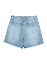 Load image into Gallery viewer, High-Waisted Fringe Seam Shorts
