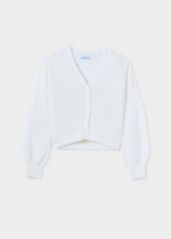 Load image into Gallery viewer, Cream Scalloped V-Neck Cardigan
