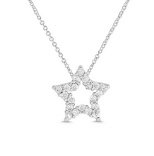 Load image into Gallery viewer, Sterling Silver Open Star Necklace

