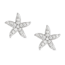 Load image into Gallery viewer, Sterling Silver Starfish Earrings
