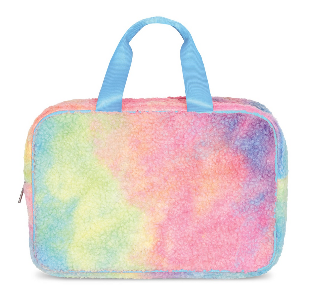 Rainbow Sherpa Cosmetic Bag