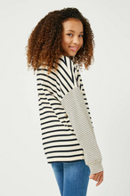 Load image into Gallery viewer, Oatmeal Stripes Textured Long Sleeve
