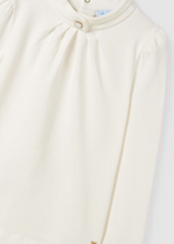 Load image into Gallery viewer, Cream Button Mock Neck Top
