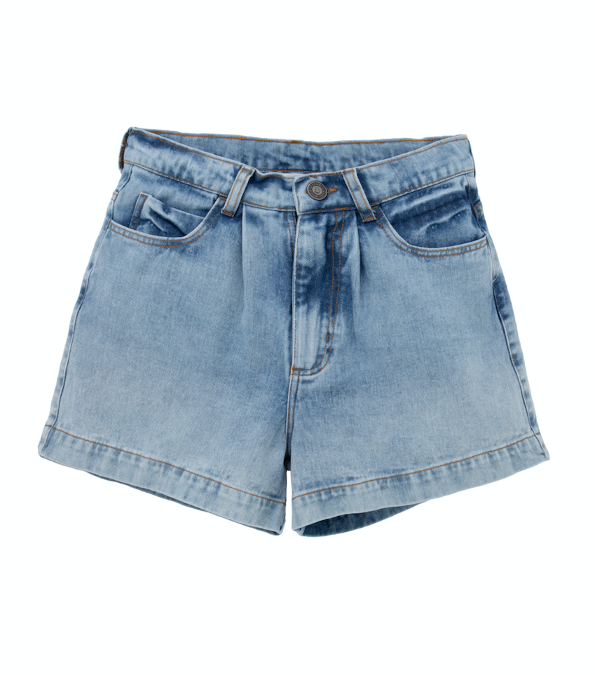 Light Wash Loose Denim Shorts