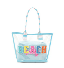 Load image into Gallery viewer, Beach Clear Tote &amp; Cosmetic Bag Set
