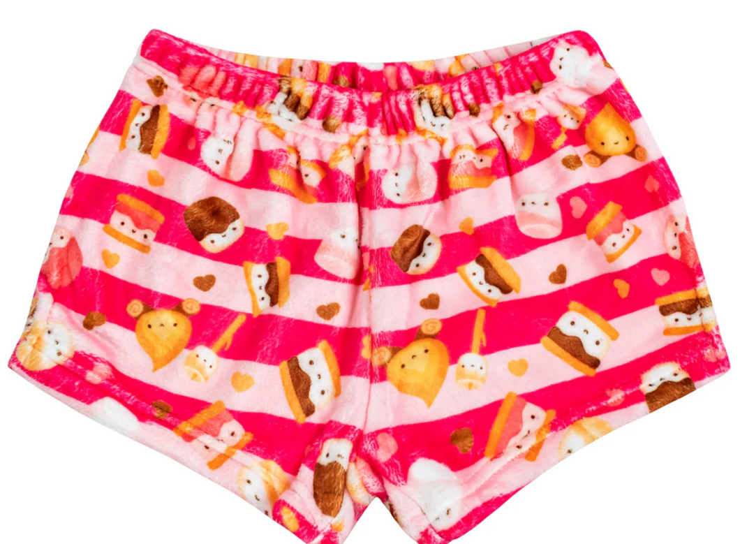 Plush Lounge Shorts- Smores