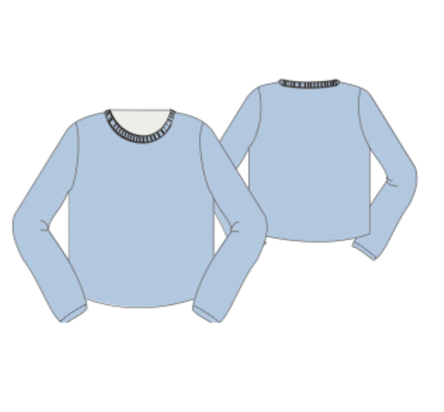 Basic Blue Long Sleeve Tee