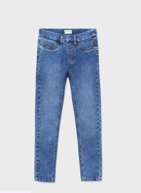 Pull On Waistband Medium Blue Wash Jean