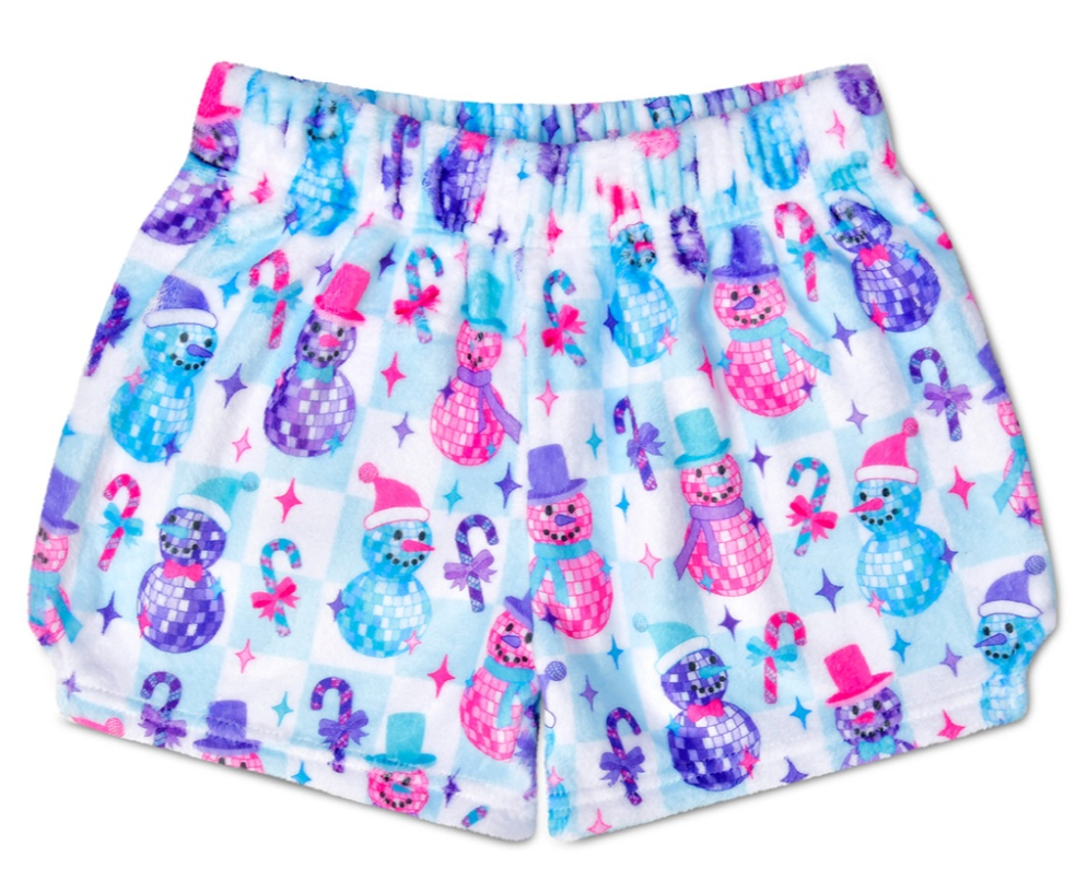 Disco Snowman Plush Shorts