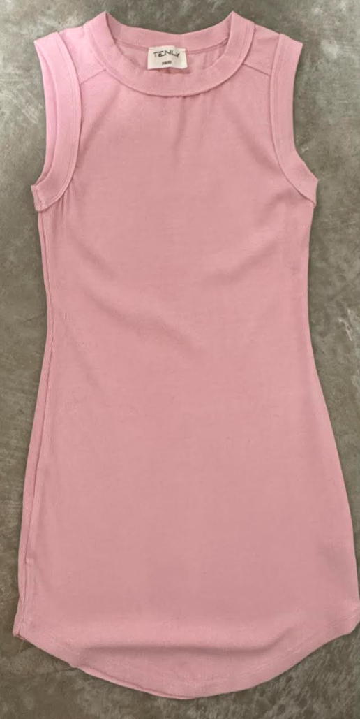 Exposed Seam Dress In Ballet Pink