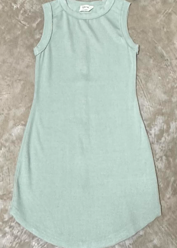 Exposed Seam Dress In Pistachio