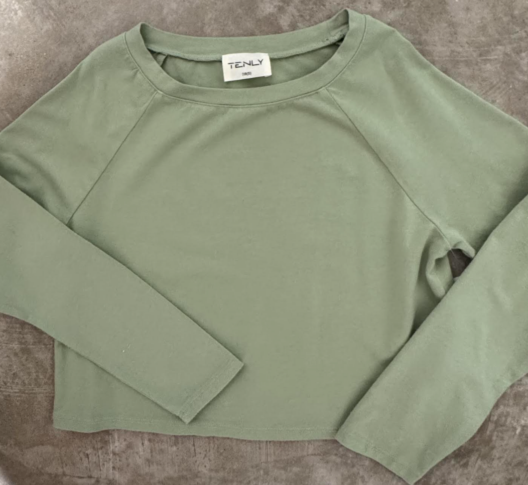 Relaxed Off The Shoulder Top In Pistachio