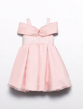 Load image into Gallery viewer, Organza Bow Dress In Peach
