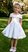Load image into Gallery viewer, Organza Bow Dress In Ivory
