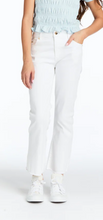 Load image into Gallery viewer, High Rise Crop Flare Jean In White
