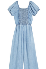 Load image into Gallery viewer, Chambray Cap Sleeve Jumpsuit
