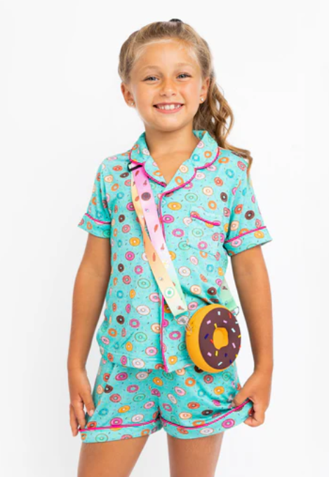 Donuts Short Sleeve Pajama Set