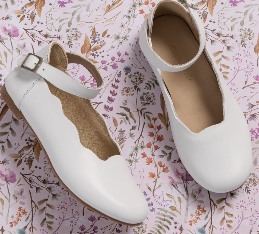Girl's Ondina Flats In White