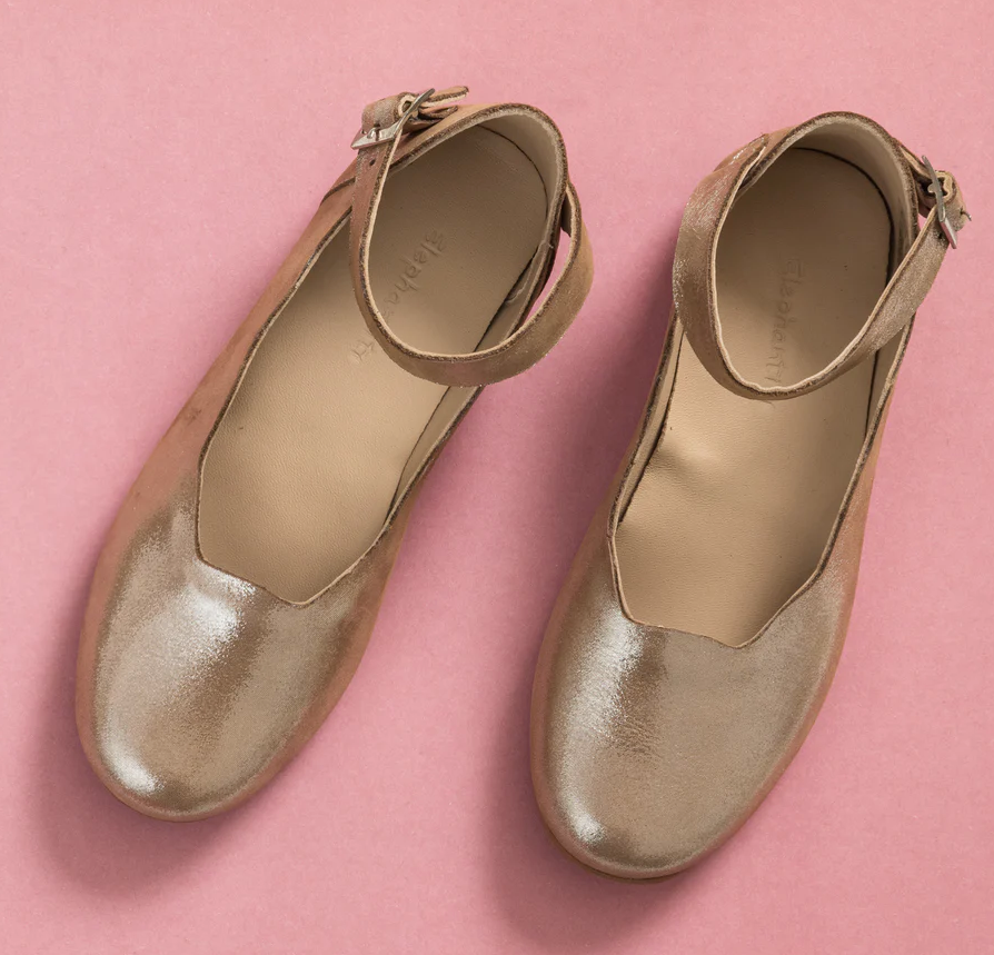 Girl's Ondina Flats In Blush