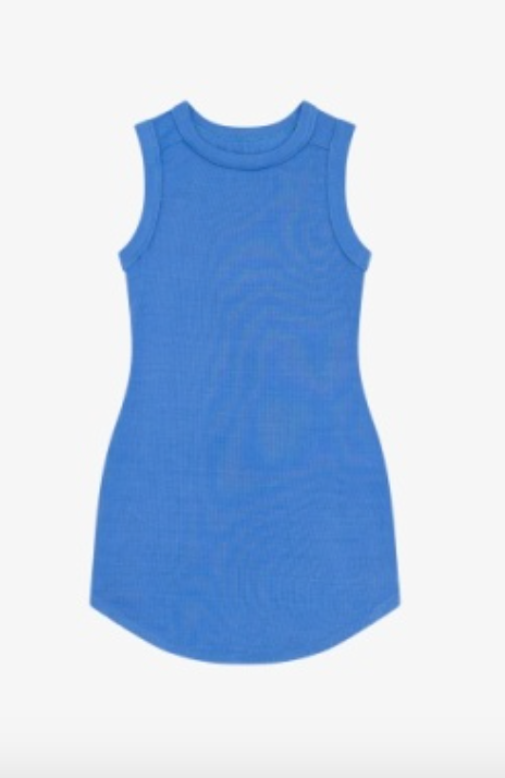 Exposed Seam Dress In Cobalt