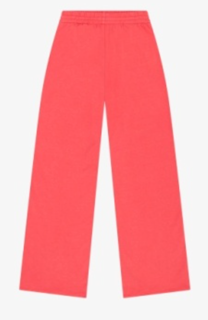 French Terry Wide Leg Pant In Watermelon