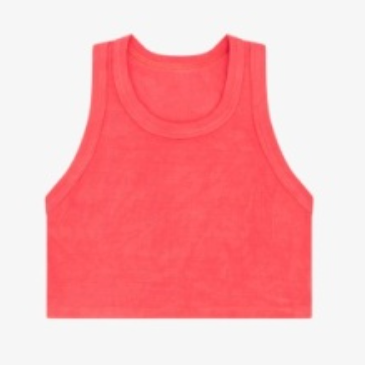Ribbed Racerback Top In Watermelon