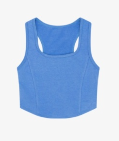 French Terry Corset In Cobalt
