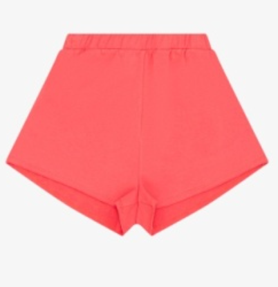 French Terry Raw Edge Short In Watermelon