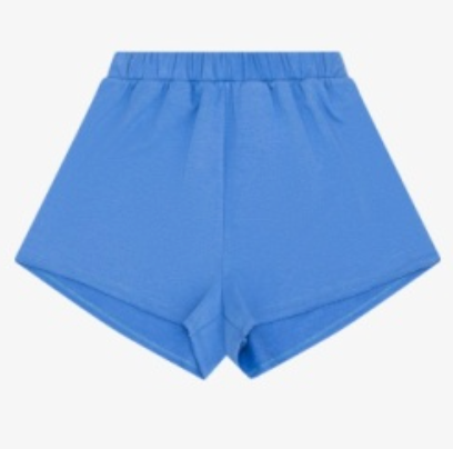 French Terry Raw Edge Short In Cobalt
