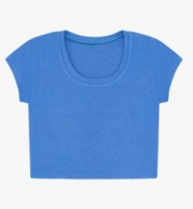 Scoop Neck Top In Cobalt