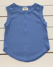 Load image into Gallery viewer, Ribbed Exposed Seam Tank In Cobalt
