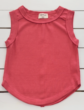 Load image into Gallery viewer, Ribbed Exposed Seam Tank In Watermelon
