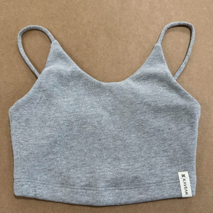 Light Grey Ribbed Bralette