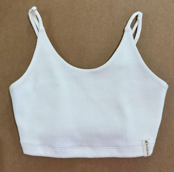 Off White RIbbed Bralette