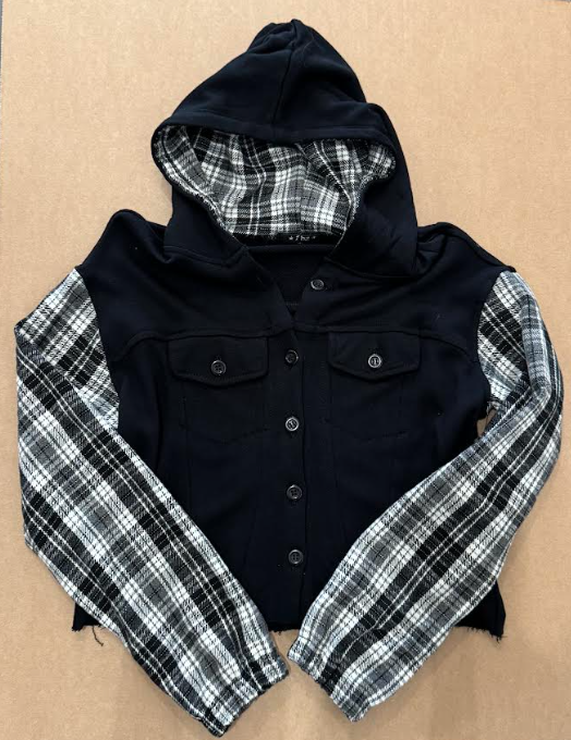 Plaid Button Up Hoodie