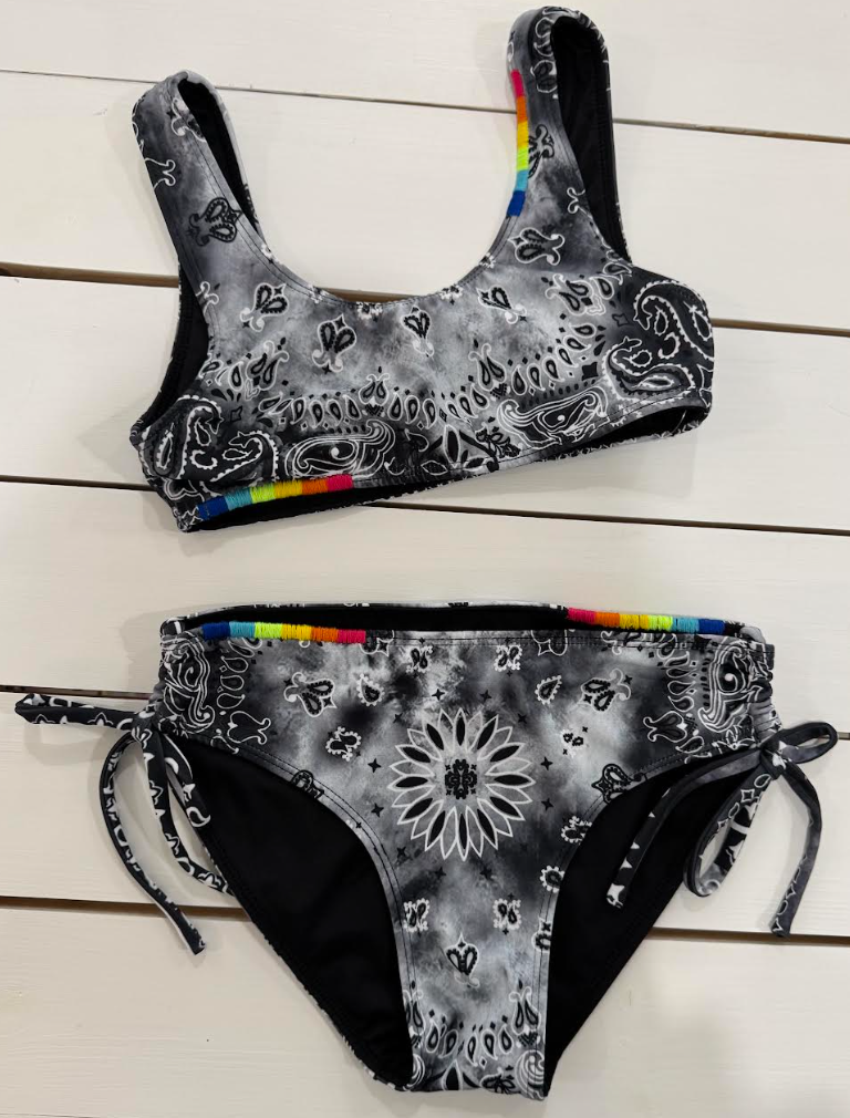 Grey Mix Paisley Bikini