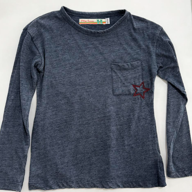 Star Pocket Long Sleeve Top