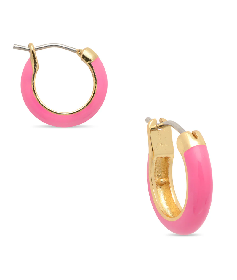 Pink Hoop Earrings