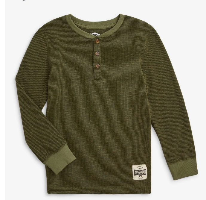 Dark Olive Craftsman Thermal Henley