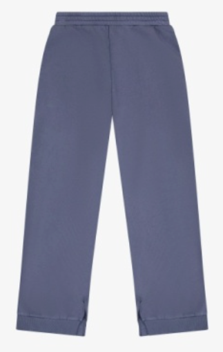 Split Hem Cotton Fleece Sweat Pant In Indigo Styorm