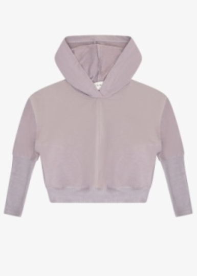French Terry Dolman Pocket Hoodie In Cobblestone