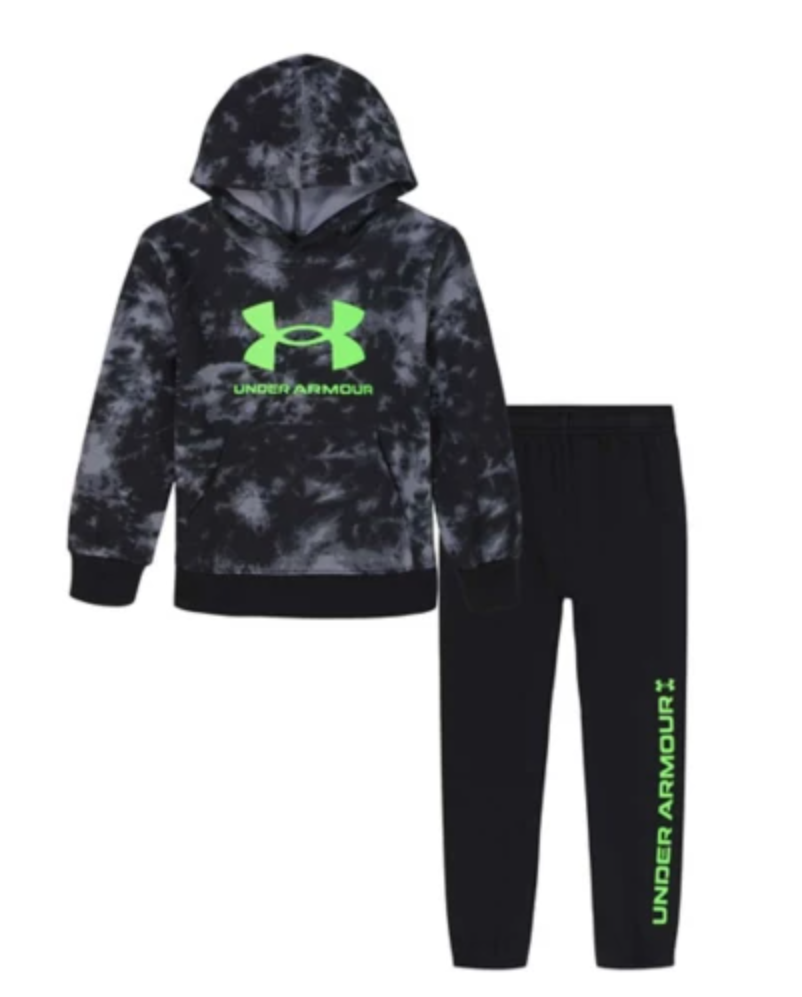 UA 2-Piece Boy's Green/Black Jogger Set
